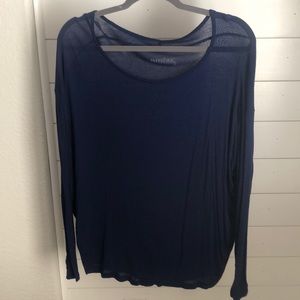 M.Fredrick Collection Navy Dolman Long Sleeve